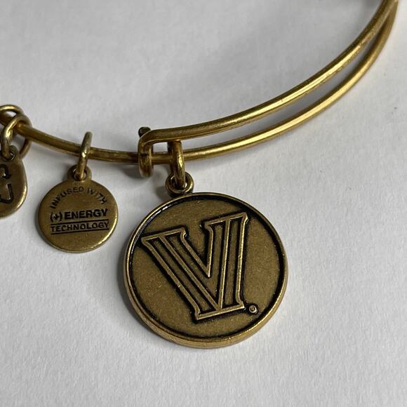 Villanova University Alex and Ani signed bracelet bangle  Gold Tone - Picture 2 of 10